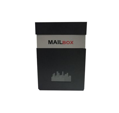 ตู้จดหมายทรงสูง Building สีดำ