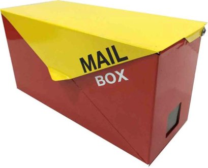 ตู้จดหมายทูโทน สีแดง-เหลือง