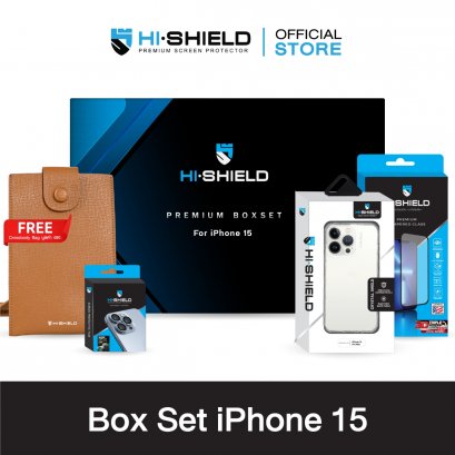 พร้อมส่ง HI-SHIELD Box Set iPhone15 ฟิล์มกระจก ฟิล์มกล้อง เคส
