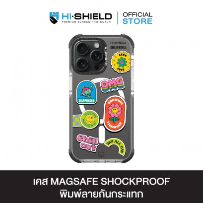 HI-SHIELD Stylish Magsafe Shockproof Case รุ่น Good Vibes [iPhone 14,15 Pro/Pro Max] - เคสแม่เหล็กกันกระแทก