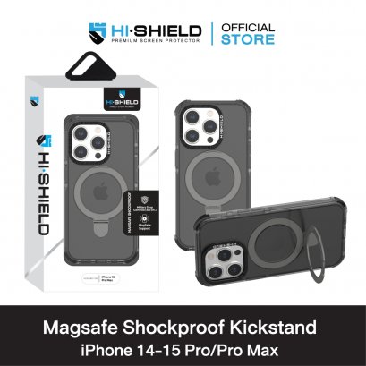 HI-SHIELD Magsafe Shockproof Kickstand Case iPhone 15 Pro/iPhone 15 Pro Max - เคสแม่เหล็กกันกระแทก