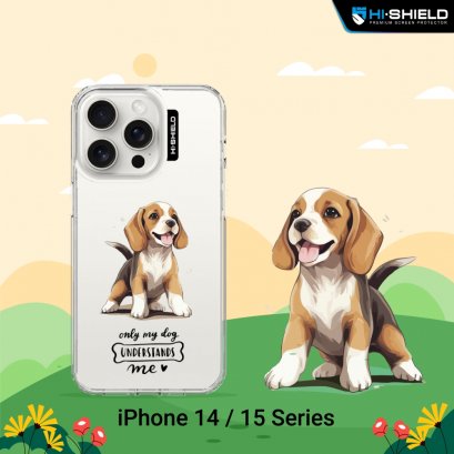 HI-SHIELD Stylish เคสใสกันกระแทก iPhone รุ่น Beagle [เคส iPhone15][เคส iPhone 14]