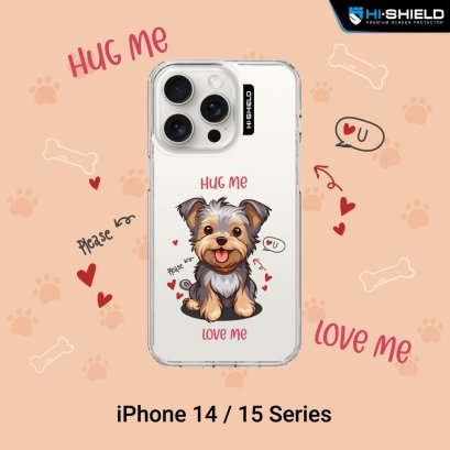 HI-SHIELD Stylish เคสใสกันกระแทก iPhone รุ่น Yorkshire Terrier [เคส iPhone16 , iPhone15 , iPhone 14]