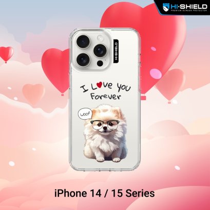 HI-SHIELD Stylish เคสใสกันกระแทก iPhone รุ่น Pomeranian [เคส iPhone16 , iPhone15 , iPhone 14]