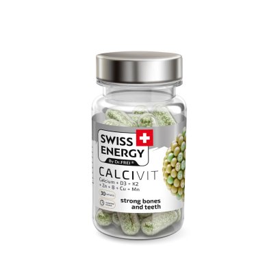Swiss Energy แคลซิวิท แคลเซียมผสม วิตามินดี3 วิตามินเค2 ซิงค์ คอปเปอร์ และแมงกานีส