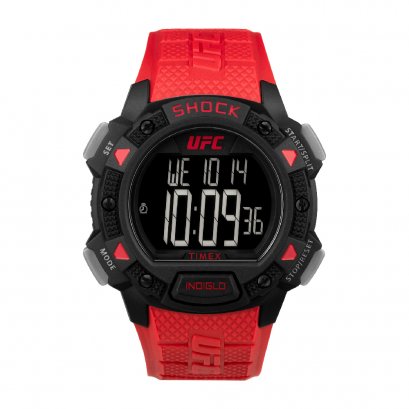 Timex W22 UFC BASE SHOCKนาฬิกาข้อมือผู้ชาย สีแดง
