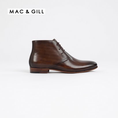 CHUKKA LEATHER BOOT LACED UP IN BROWN FORMAL AND CASUAL