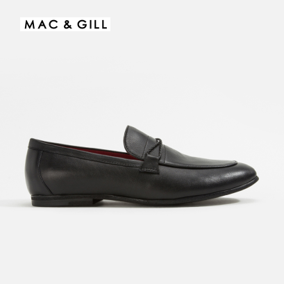 MAC&GILL รองเท้าผู้ชายหนังแท้แบบโลฟฟเฟอร์สีดำ