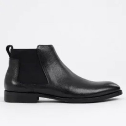 Mac&Gill grained leather boots Chelsea in Black รองเท้าบูธผู้ชายหนังแท้