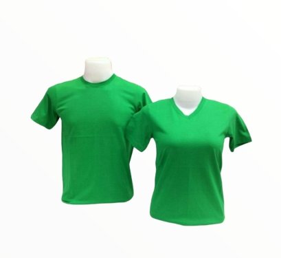 เสื้อยืด คอวี สีเขียวมิ้นท์