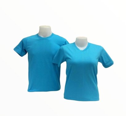 เสื้อยืด คอกลม สีฟ้าเข้ม