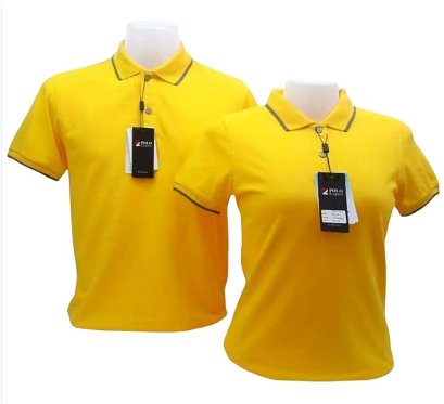 เสื้อโปโล Expert เนื้อผ้าคลูบาลานซ์ลาครอสสีเหลือง