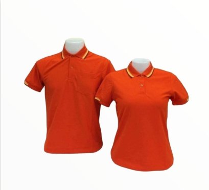 เสื้อโปโลสีส้ม ผ้าทีเคพรีเมี่ยม