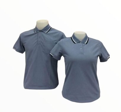 เสื้อโปโลสีเทา ผ้าทีเคพรีเมียม