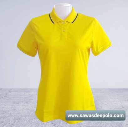 เสื้อโปโลสีเหลือง ผ้าคลูบาลานซ์