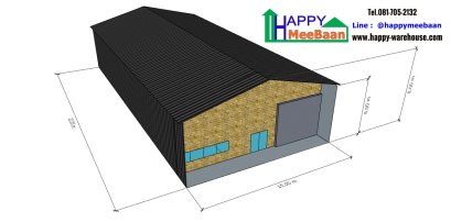  แจกแบบ 3D โกดังทรงนอร์ดิก รับสร้างโรงงาน