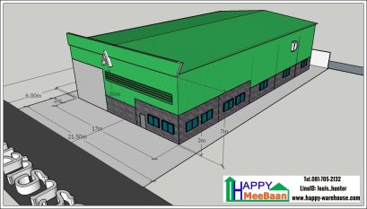 แจกแบบสร้างโฮมออฟฟิศ แบบสร้างคลังสินคา แบบสร้างโกดัง  3D