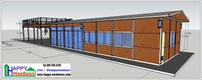 แจกแบบร้านค้า  แบบออฟฟิศผนัง EPS Isowall Sandwich Panel แจกแบบ 3D