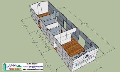 แจกแบบ 3D คลินิก โรงพยาบาลขนาดเล็ก และห้องผ่าตัด ด้วยผนัง Sandwich Panel