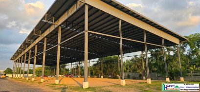 รับสร้างโรงจอดรถแมคโคร โรงจอดรถสิบล้อ โรงจอดรถไถ ขนาดใหญ่ ราคาถูก 