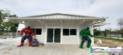 สร้างคลังเก็บสินค้า สร้างโกดังขนาดเล็กพร้อมออฟฟิศ ผนัง Sandwich panel , Isowall ,EPS