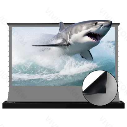 จอโปรเจคเตอร์แบบมอเตอร์ สำหรับตั้งพื้น VIVIDSTORM TITAN Motorized Tension Floor Rising Projector Screen-Giant Size Screen 160inch To 180inch สำหรับโปรเจคเตอร์ ฉายระยะปกติ ให้ภาพที่สดใส แม้ในห้องที่มีแสง