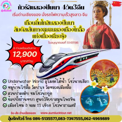 ทัวร์สิบสองปันนา 4 วัน 3 คืนเริ่มด่านเชียงของ8ท่านเดินทางได้
