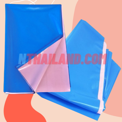 ผ้ายางปูเตียง สีฟ้า/ชมพู 90*120cm