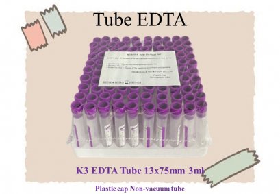 หลอดเก็บเลือด K3 EDTA จุกสีม่วง