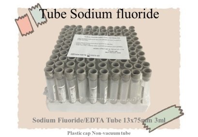 หลอดเก็บเลือด Tube Sodium fluoride (NaF Tube) จุกสีเทา