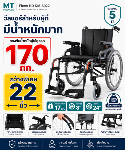 Karma Flexx HD | รถเข็นผู้ป่วย Karma Flexx HD รองรับน้ำหนักสูงสุด 170 กก.