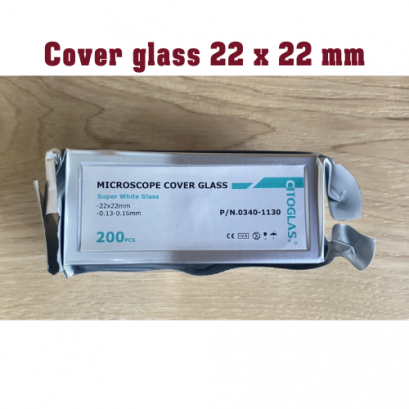กระจกปิดสไลด์ Citoglas Microscope Cover Clear Glass 22mm x 22mm