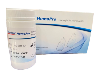 แผ่นตรวจวัดระดับฮีโมโกลบิน Mission HemoPro ACON (Mission HemoPro Hemoglobin Test Strips) 50 Tests/Bottle