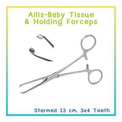 Allis-Baby Tissue & Holding Forceps 3x4 T (Starmed)