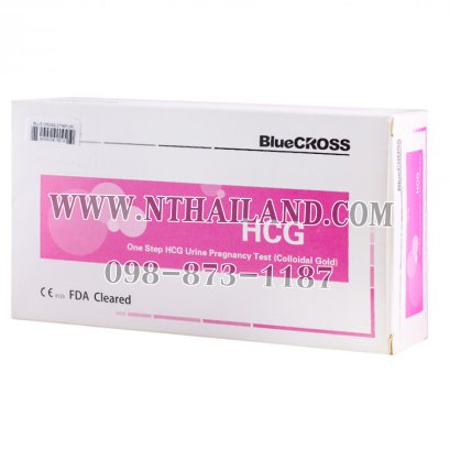 ชุดตรวจตั้งครรภ์ HCG ยี่ห้อ BlueCROSS (25ตลับ/กล่อง)