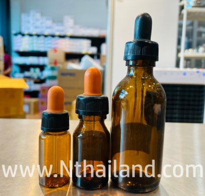 ขวดหยดสารสีชา