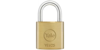 Yale Essential กุญแจคล้องทองเหลืองแท้ 25มม. ห่วงสั้น