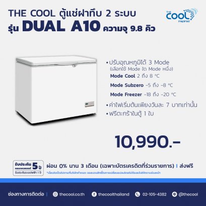 The Cool ตู้แช่ฝาทึบ 2 ระบบ รุ่น Dual A10 ความจุ 9.8 คิว