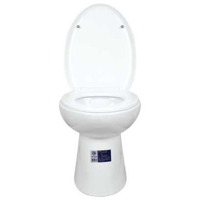 Blue diamond, Hand flush toilet, model FH3152 (soft close lid)