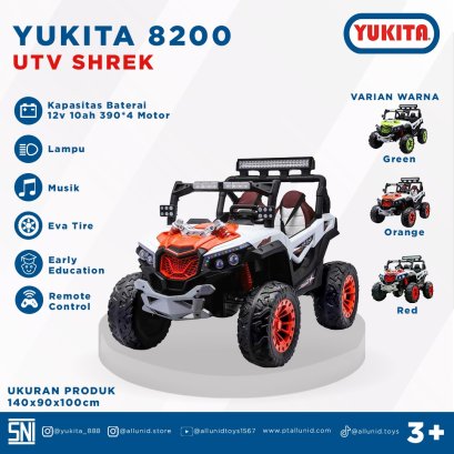 Mainan Mobil Aki Anak Yukita 8200 UTV SHREK - MERAH
