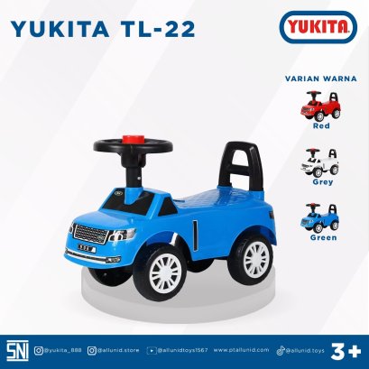 Mainan Anak Mobil Dorong Ride On Yukita Tolo TL-22 Cute Push Toys Mobil JEEP LAMPU Dorong - MERAH