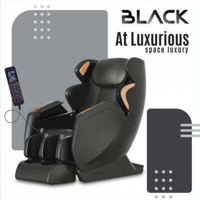 เก้าอี้พักผ่อนพร้อมนวด AT Luxurious สี BLACK