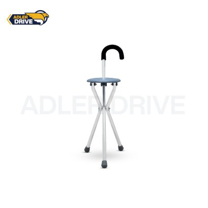 Aluminium Crutch Chair ไม้เท้าเก้าอี้อลูมิเนียม พับได้ นั่งได้