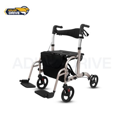 รุ่นใหม่ Rollator จากแบรนด์ Better รุ่น BT804L วอล์คเกอร์ 4 ล้อ อุปกรณ์ช่วยพยุงเดินและฝึกเดิน พร้อมที่นั่งในตัว รับประกันสินค้า 1 ปี