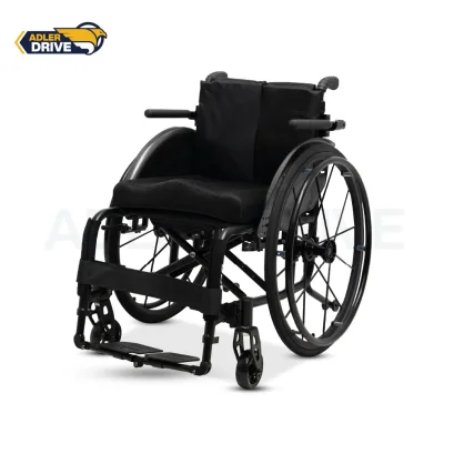 Super Black Manual Sport Wheelchair &ndash; Sporty Design, Lightweight &amp; Active Mobility