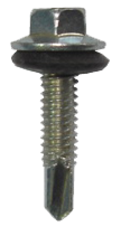 สกรูหัวเหลี่ยมปลายสว่าน เกลียวถี่ (ชุบดาโกไท)