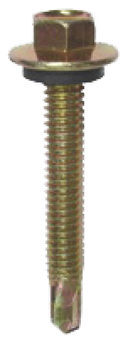 สกรูหัวเหลี่ยมปลายสว่าน เกลียวห่าง, เกลียวถี่ (ขาว, รุ้ง)