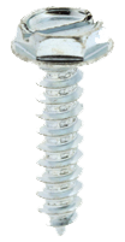 เกลียวเหล็ก หัวเหลี่ยมผ่าติดแหวน HWS (ชุบขาว)