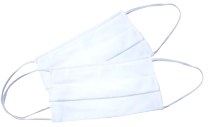 หน้ากากผ้าปิดจมูก สีขาว อย่างหนา (ยกโหล)
