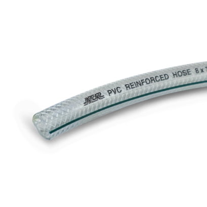 สาย PVC มีเชือก : ใส/เรียบ PVC Transparent Reinforced Hose ม้วน 100 เมตร